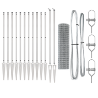 Euro Fence con 13 pali a spillo 1.2x25 m Acciaio zincato