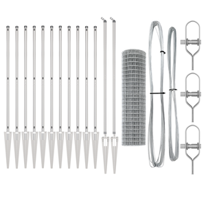 Euro Fence con 13 pali a spillo 1.2x25 m Acciaio zincato