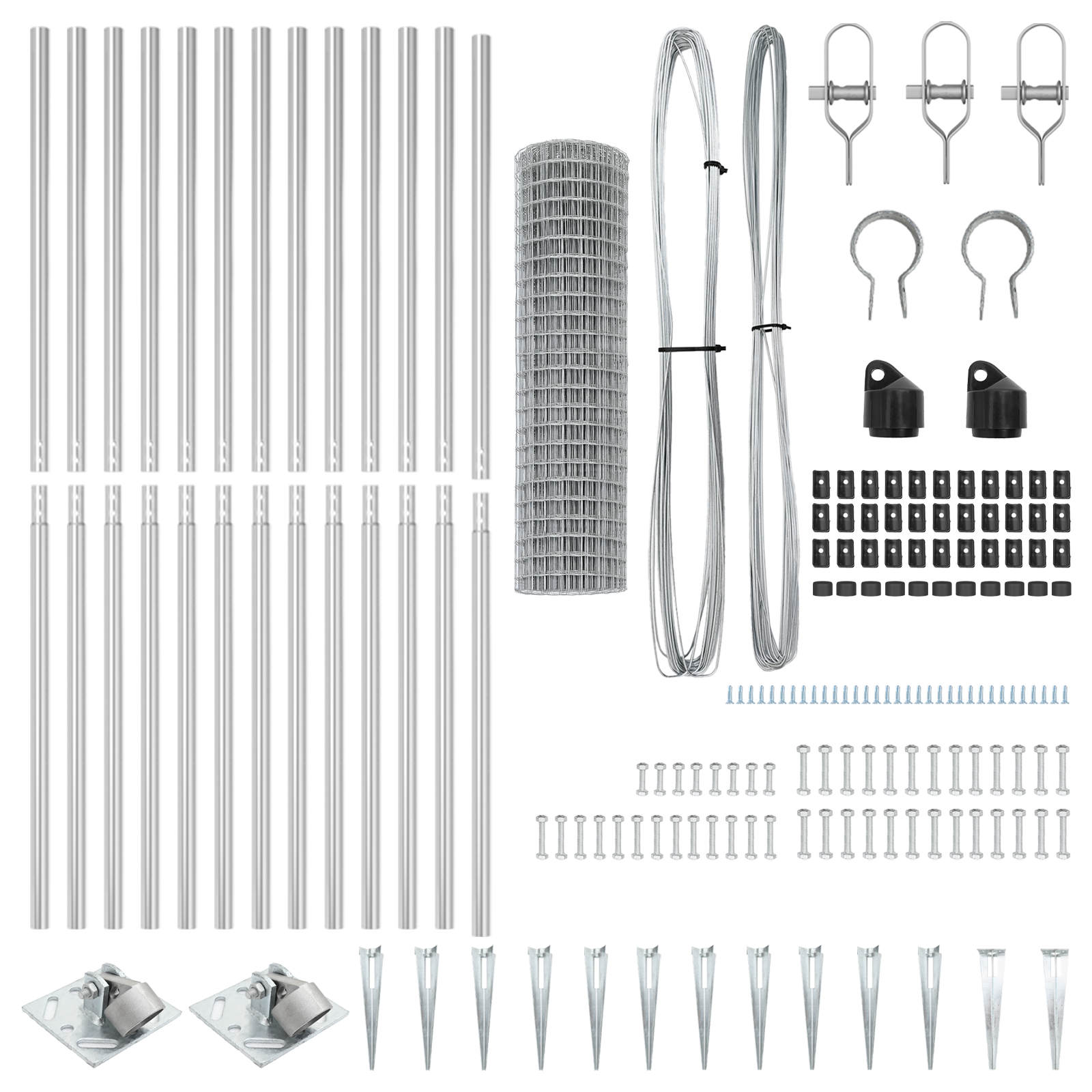 Euro Fence con 13 pali a spillo 1.2x25 m Acciaio zincato