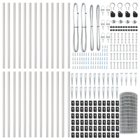 Recinzione Euro con 13 Pali a Punta 0.6x50 m Acciaio Zincato