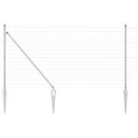 Recinzione Euro con 7 pali a punta 1x10 m in acciaio zincato