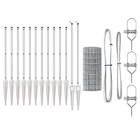 Recinzione Euro con 7 pali a punta 1x10 m in acciaio zincato