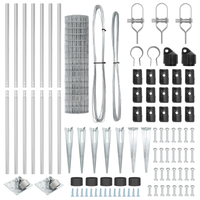 Recinzione Euro con 7 pali a spiga 1,2x10 m in acciaio zincato