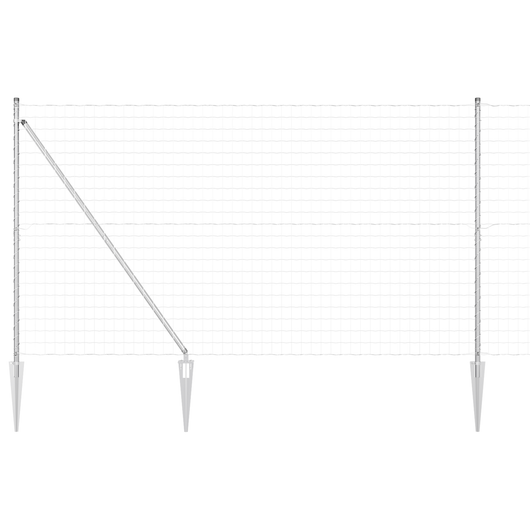 Recinzione Euro di con 7 pali a punta 1.5x10 m in acciaio zincato