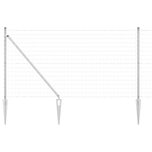 Recinzione Euro con 13 Picchetti 1x25 m Acciaio Zincato