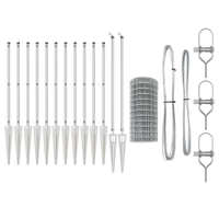 Recinzione Euro con 13 Picchetti 1x25 m Acciaio Zincato