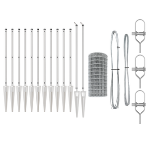 Recinzione Euro con 13 Picchetti 1x25 m Acciaio Zincato