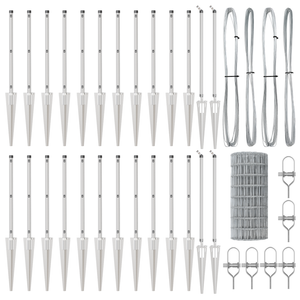 Recinzione Euro con 13 Picchetti 0.6x50 m Acciaio Zincato