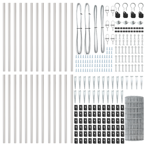 Recinzione Euro con 13 Picchetti 0.6x50 m Acciaio Zincato