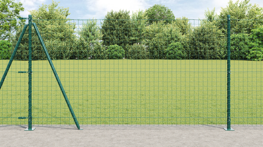 Recinzione Euro con 7 Pali Flangiati 1.2x10 m Acciaio Galvanizzato