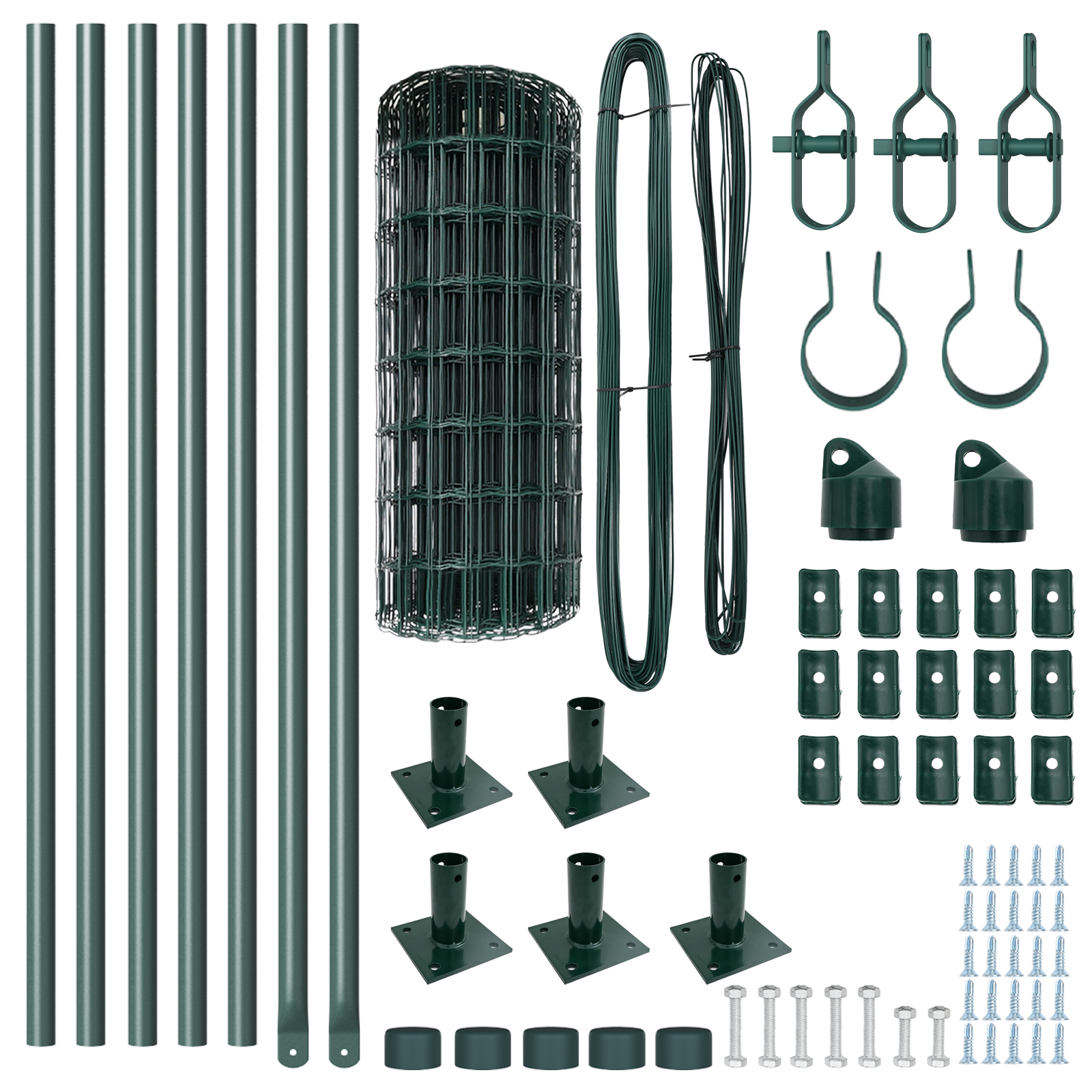 Recinto Euro con 7 post flangiati 0.6x10 m in acciaio zincato