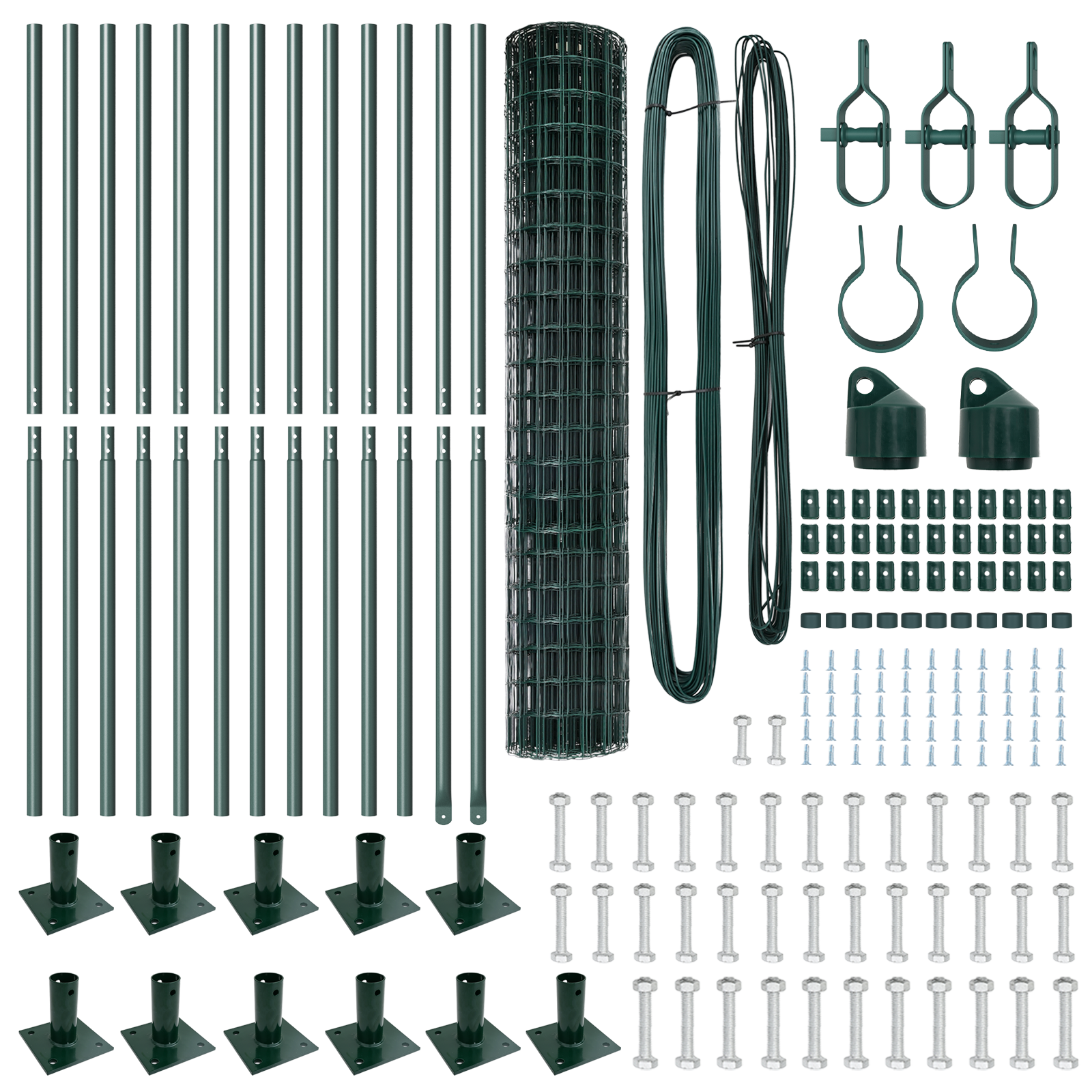 Recinto Euro di con 13 post flangiati 1,2x25 m in acciaio zincato