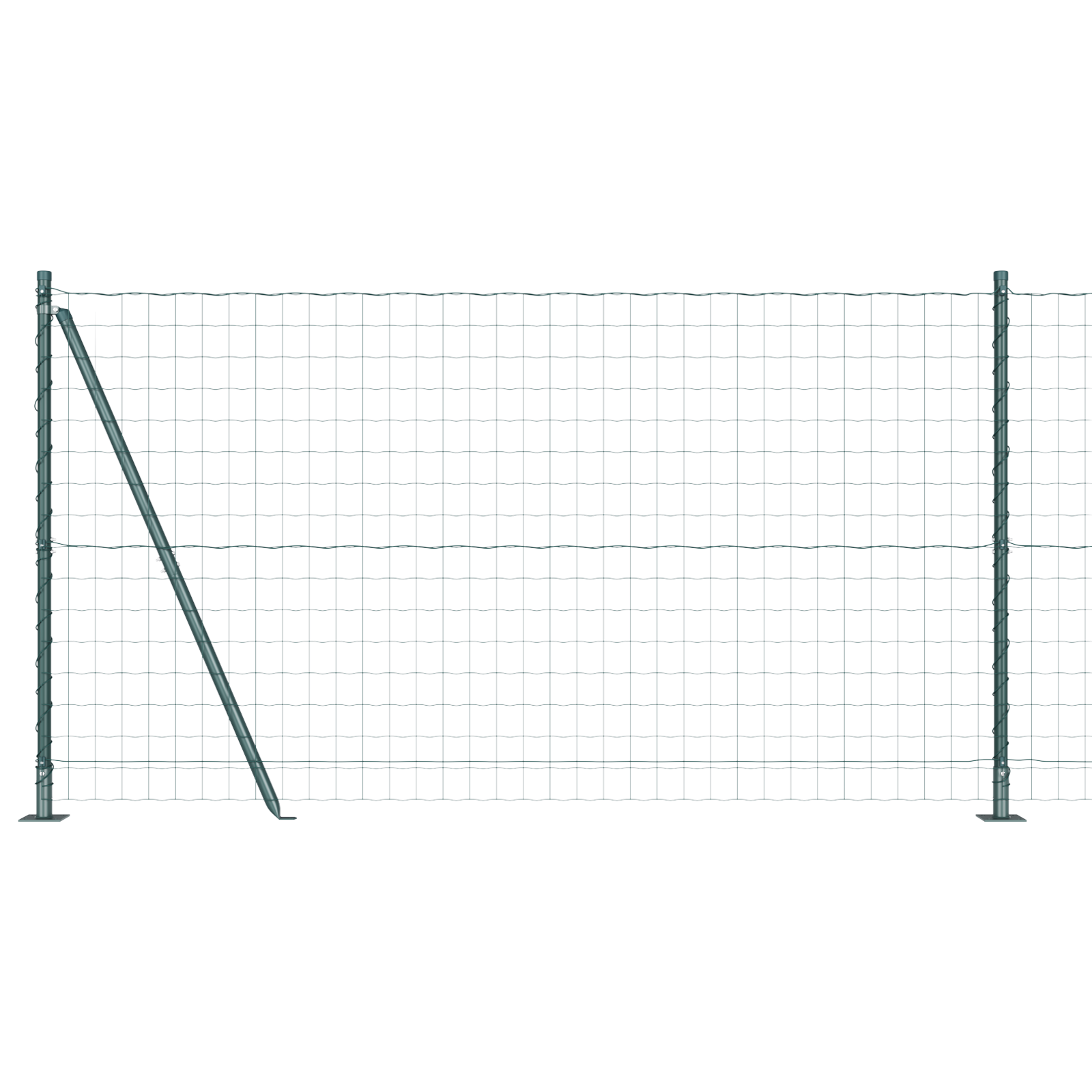 Recinzione Euro con 13 pali flangiati 1.2x25 m in acciaio zincato