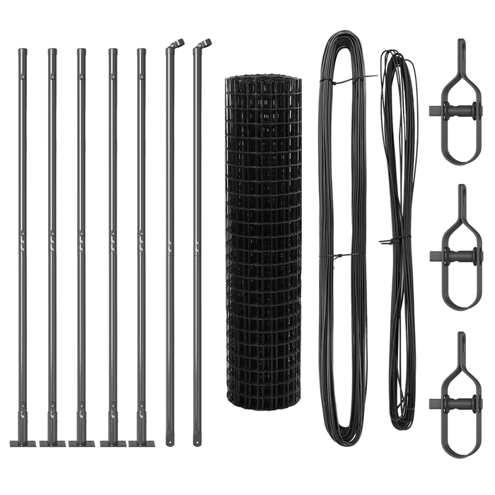 Recinzione Euro con 7 pali flangiati 1.2x10 m in acciaio zincato