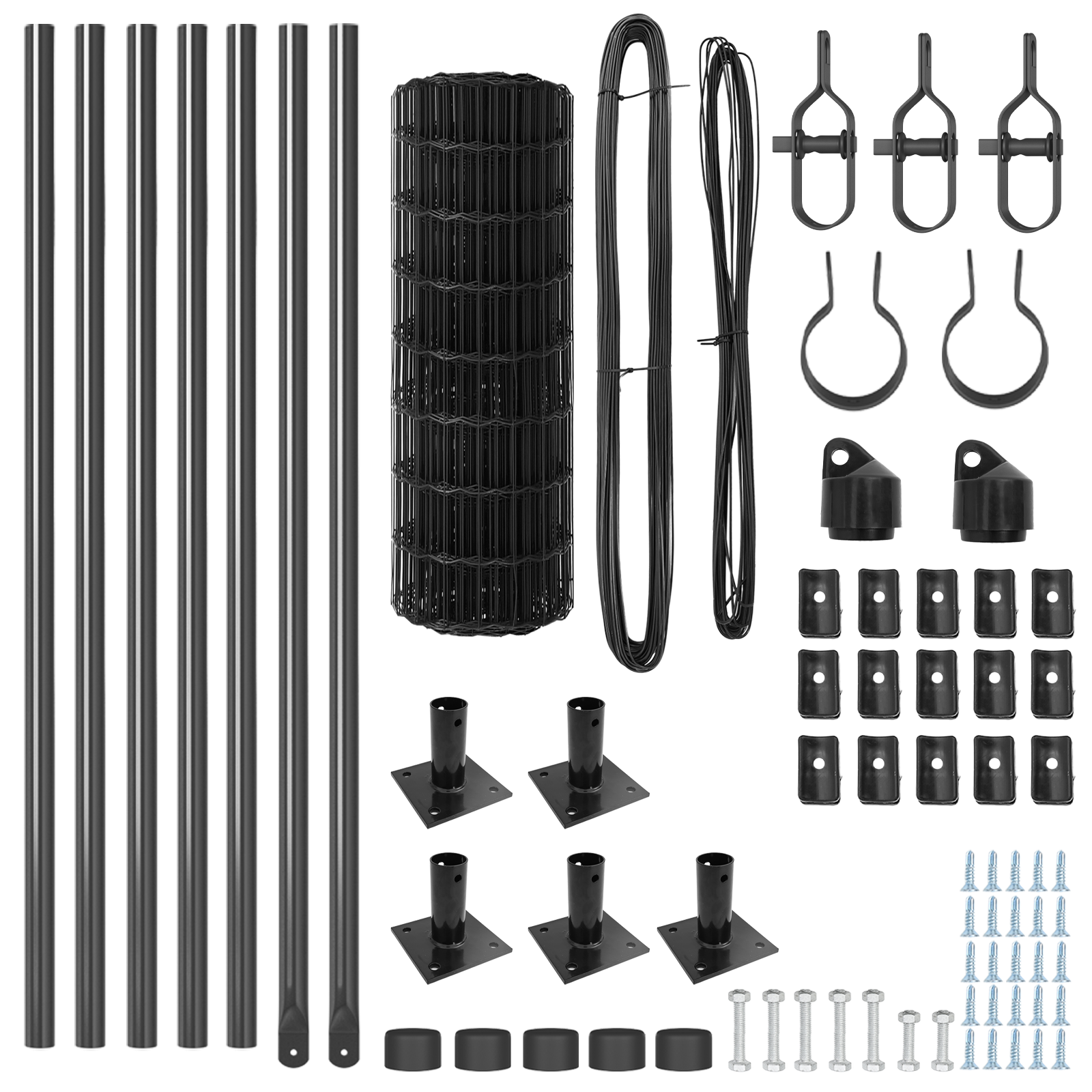 Euro Fence con 7 Posti Flangiati 0.4x10 m Acciaio Zincato
