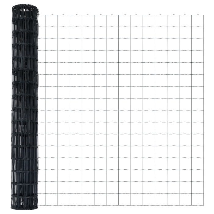 Recinzione Euro con 7 pali flangiati 1,5x10 m in acciaio galvanizzato