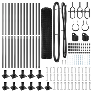 Recinzione Euro con 13 Poste Flangiate 0.8x25 m Acciaio Galvanizzato