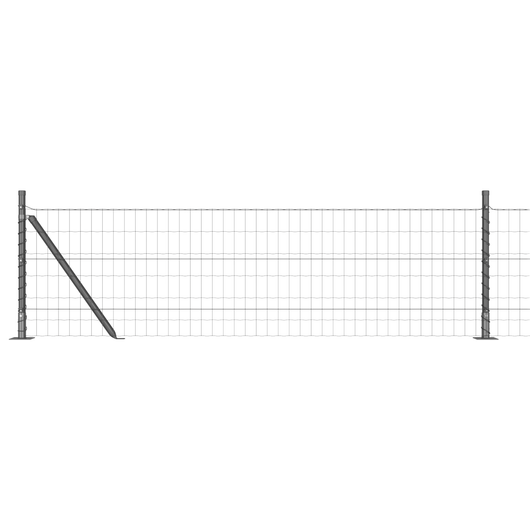 Recinzione Euro con 13 posti flangiati 0.6x25 m Acciaio zincato
