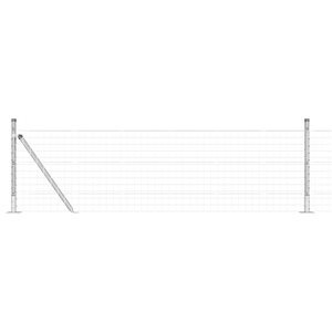 Recinzione Euro con 7 Posti Flangiati 0.6x10 m Acciaio Galvanizzato