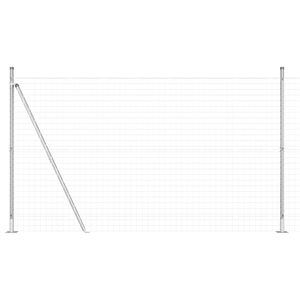 Euro Fence con 7 Post Flangiati 1,5x10 m Acciaio Zincato