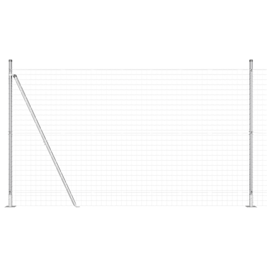 Recinzione Euro di con 7 Pali Flangiati 1.6x10 m in Acciaio Zincato