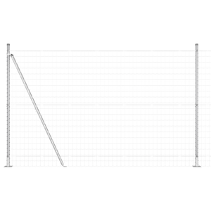Recinzione Europea con 7 Pali Flangiati 1.6x10 m Acciaio Galvanizzato