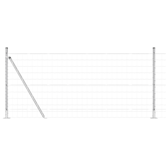 Recinzione Euro con 7 pali flangiati 0.8x10 m in acciaio zincato