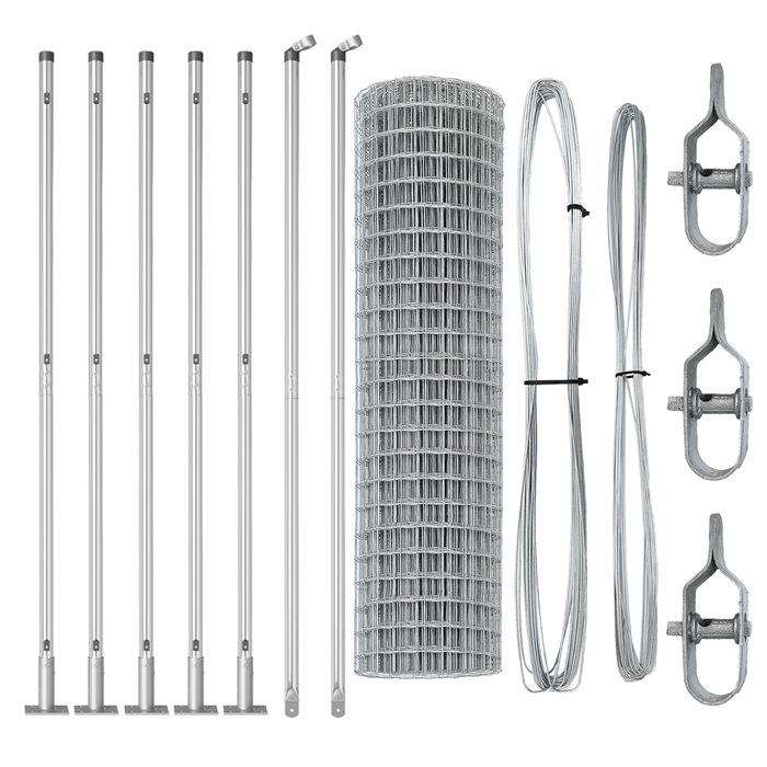 Recinto Euro con 7 Posti Flangiati 1,2x10 m in Acciaio Galvanizzato