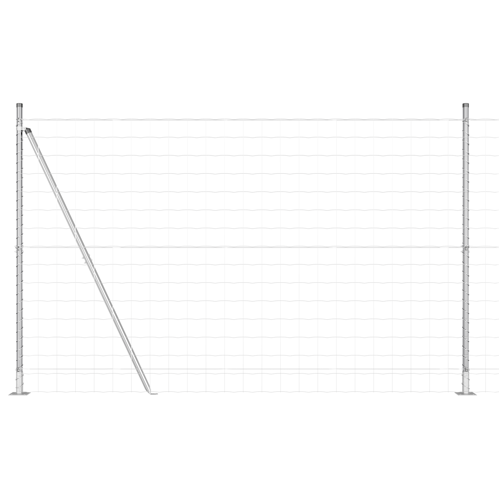 Euro Fence con 7 pali flangiati 1.4x10 m in acciaio galvanizzato