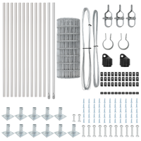Recinzione Euro con 13 pali flangiati 0.6x25 m in acciaio galvanizzato