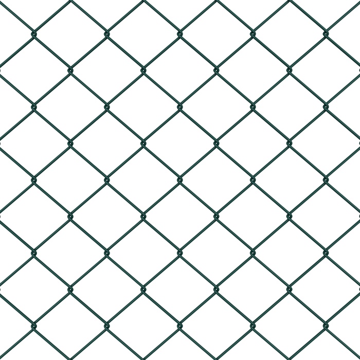 Recinzione in Rete Metallica con 7 Pali 0.8x10 m Acciaio Zincato Verde