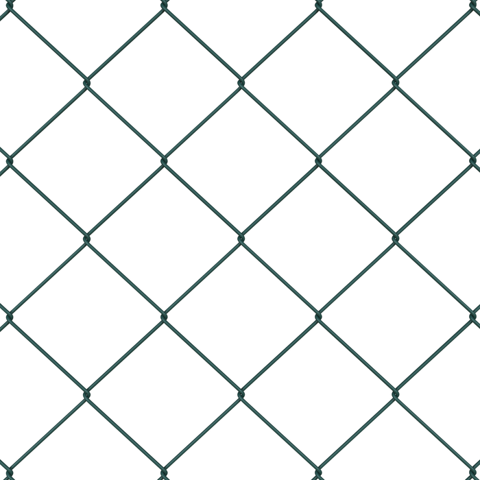 Recinzione in Rete Metallica con 13 Pali 1.4x25 m Acciaio Galvanizzato Verde