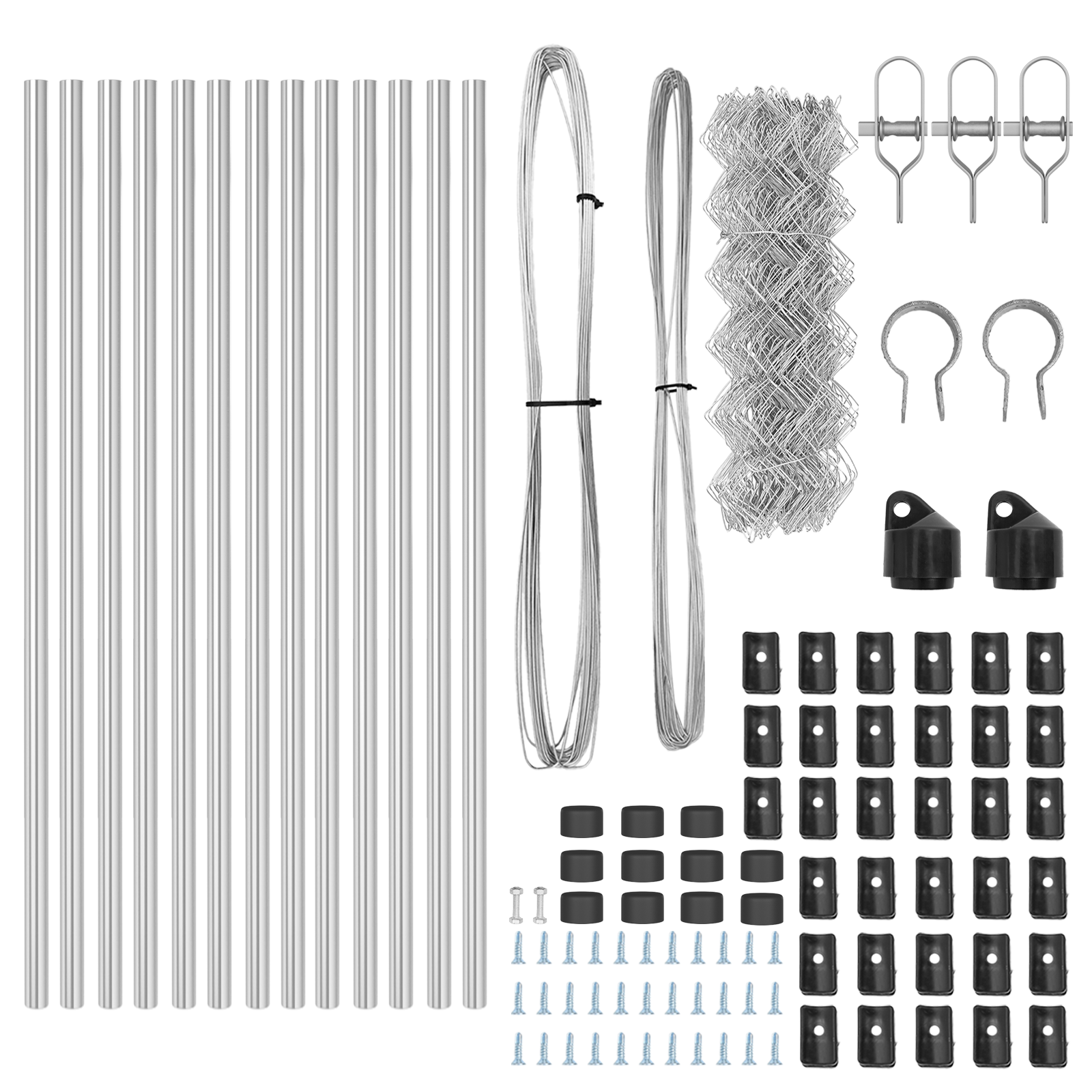 Recinzione in rete metallica con 13 pali 0,6x25 m in Acciaio zincato