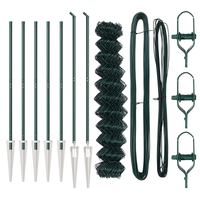 Recinzione a maglie con 7 pali a picco 1,2x10 m in acciaio zincato