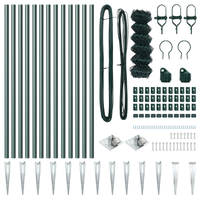 Recinzione a Maglie Set di 2 Verde Metallo 0.8 x 25 m Durevole