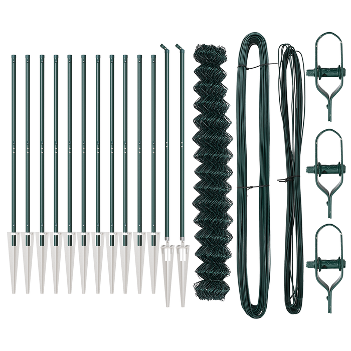 Recinzione a Maglie Set di 2 Verde Metallo 1.5 x 25 m