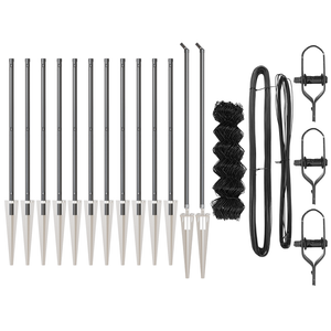 Recinzione a maglie con 13 picchetti ancoranti 0.4x25 m Acciaio zincato