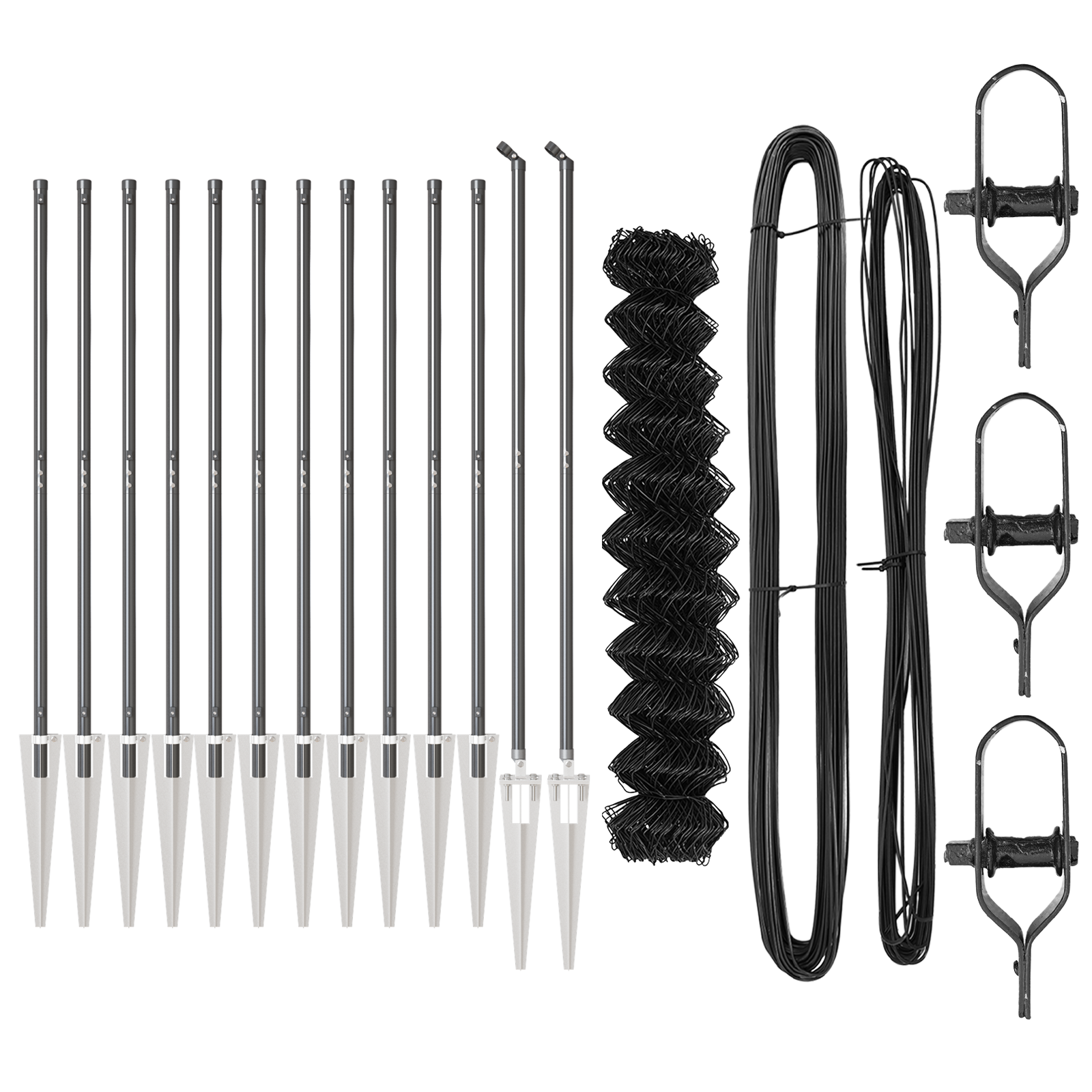 Recinzione in Rete Metallica con 13 Picchetti 1.2x25 m in Acciaio Zincato
