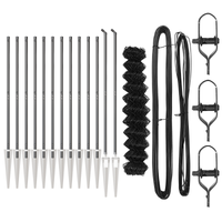 Recinzione a maglie con 13 picchetti 1.4x25 m in acciaio zincato