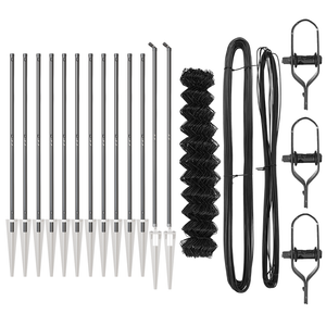 Recinzione a maglie con 13 picchetti 1.4x25 m in acciaio zincato