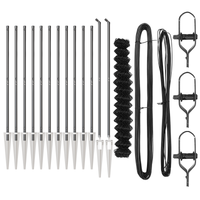 Recinzione a Maglie Set di 2 Grigio Metallo 25 x 1,5 m