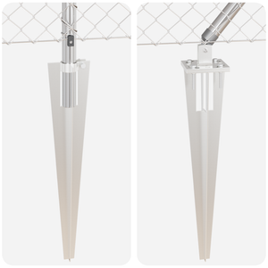 Recinzione in Filo Metallico con 7 Pali di Fissaggio 0.8x10 m Acciaio Zincato