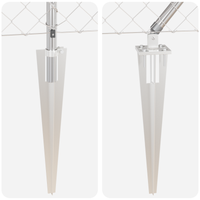 Recinzione a Maglia Metallica Set di 2 Acciaio galvanizzato