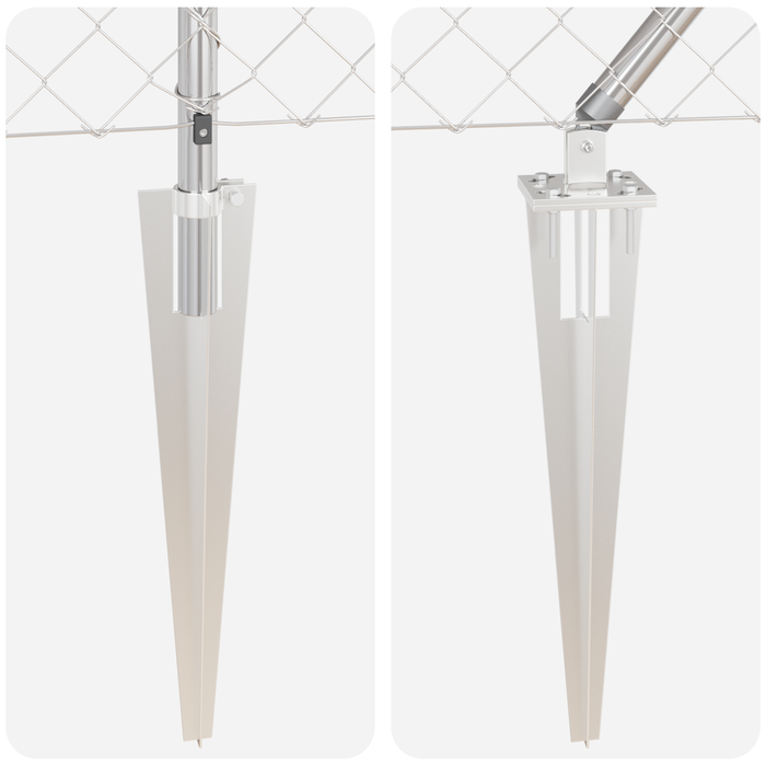 Recinzione in rete metallica Set di 2 Acciaio galvanizzato 25 x 1 m