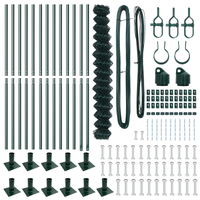 Recinzione a Maglie di Catena Set di 2 Verde