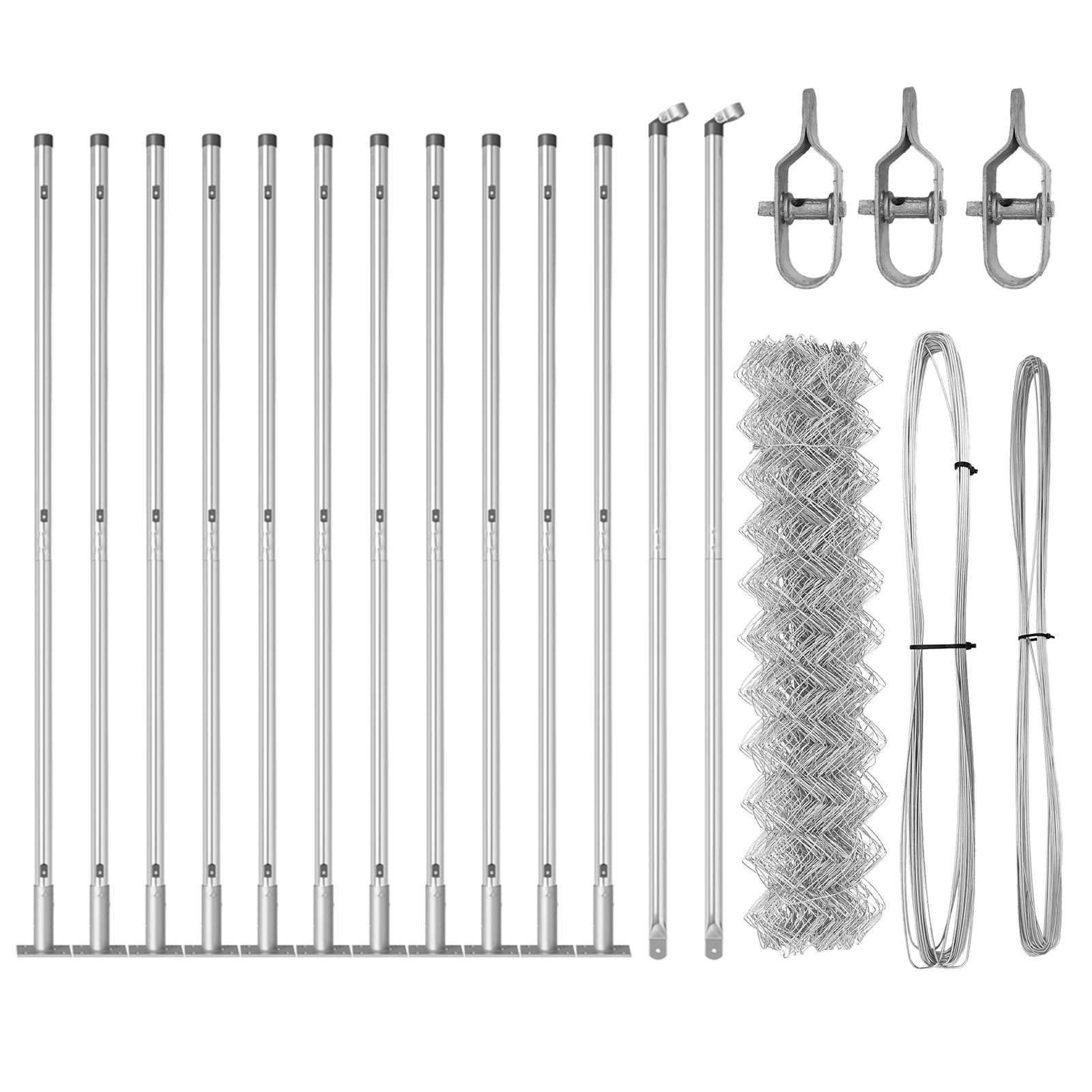 Recinzione a Maglie Metalliche Set di 2 Galvanizzata