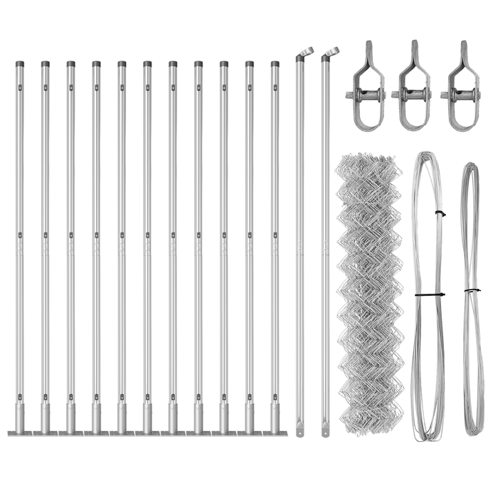 Recinzione a Maglie Metalliche Set di 2 Galvanizzata