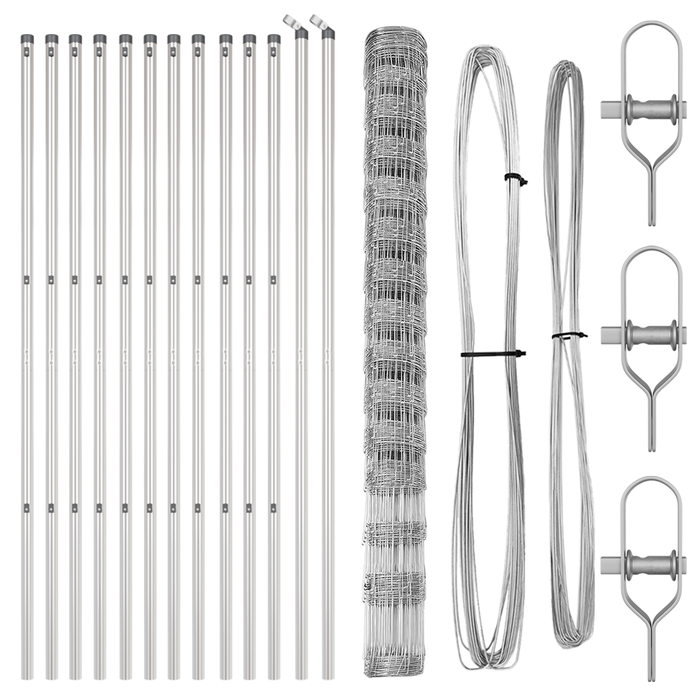 Recinzione da Campo  1,6x25 m in Acciaio Zincato