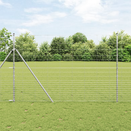 Recinzione da Campo  1.6x25 m Acciaio Galvanizzato