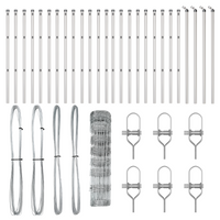 Recinto per il campo  0.8x50 m in acciaio zincato